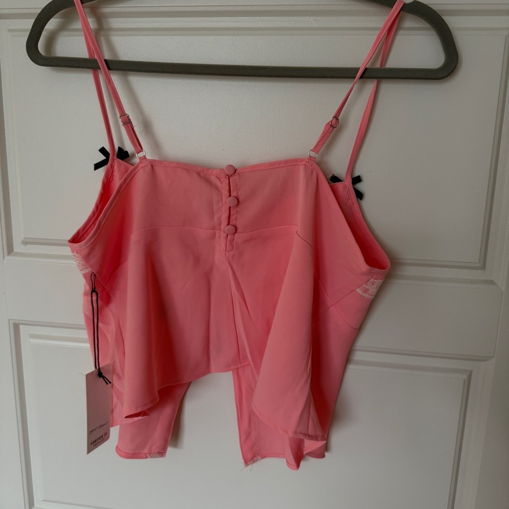 NWT Betsey Johnson x f21 Rosette Cami Mini Skirt Set sz M coquette balletcore - Picture 7 of 10